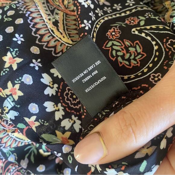 Torrid peplum style blouse with cinch waist and cross over front chest - Picture 6 of 8